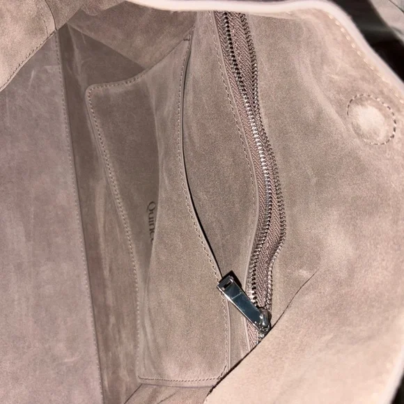 NWT Italian Suede Slouchy Shoulder Bag in Pebble color - Picture 8 of 10